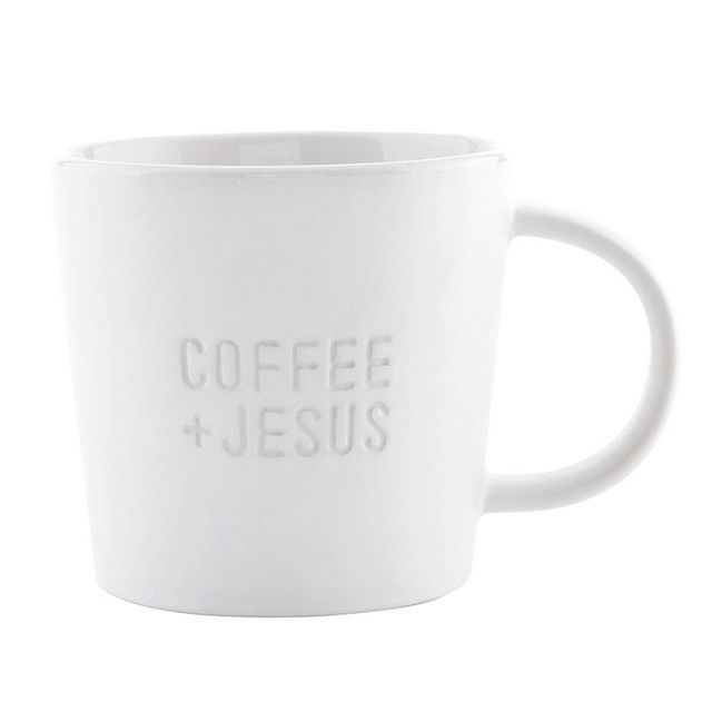 Face to Face Ceramic Coffee Mug - Coffee + Jesus