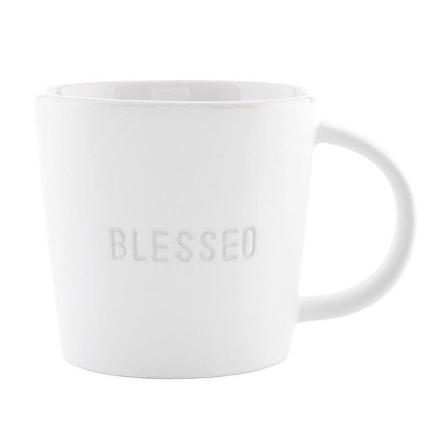 Face to Face Ceramic Coffee Mug - Blessed