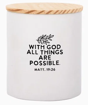With God All Things Are Possible - Canister With Lid
