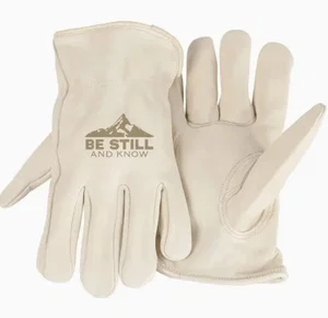 Be Still & Know-Gloves Wht Unlined