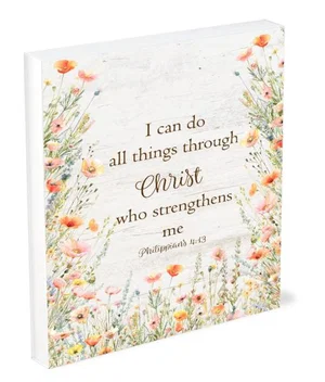 Shelfie Sitter Christ Who Strengthens Me 4x5