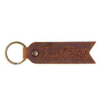 Leather Key Fob  Trust in the Lord  Prov 3:5