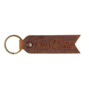 Leather Key Fob Trust in the Lord Prov 3:5
