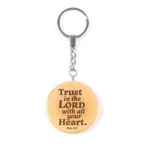 Olive Wood Keychain - Trust in the Lord Prov 3:5