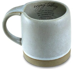 Coffee Mug Enjoy Today Stone Grey