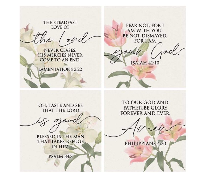 Image of Coaster 4′ Religious Lily Set