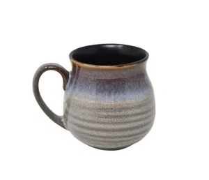 Flared Ceramic Glazed Grey Mug