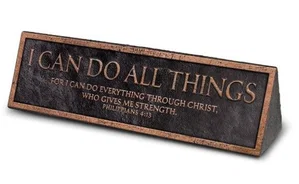 Tabletop Plaque I Can Do All Things 6.5"L