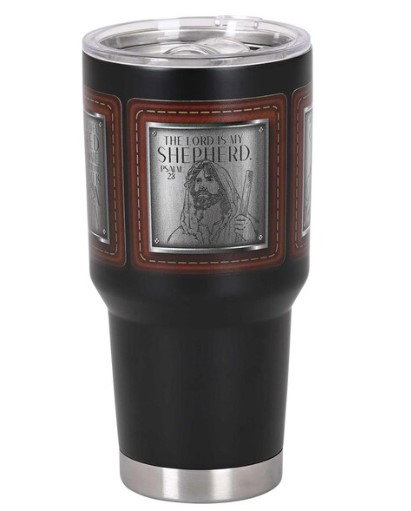 Tumbler Jesus Scriptures Black 30 Oz