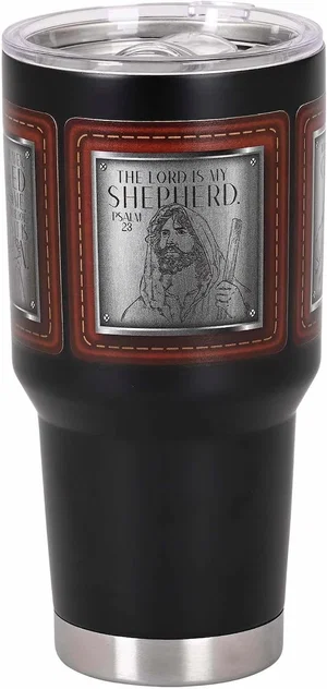 Tumbler Jesus Scriptures Black 30 Oz