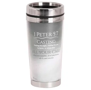 Travel Mug Casting All Your Care On Him