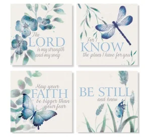 Coaster 4" Religious Water Set
