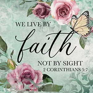 Coaster 4" Sq. Live by Faith