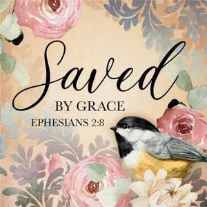Coaster 4" Sq. Saved by Grace