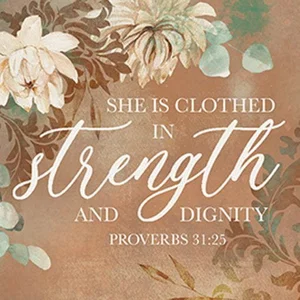 Coaster 4" Sq. Clothed in Strength