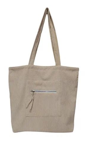 Tan Corduroy Tote
