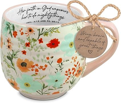 Mug Her Faith In God Empowers 18Oz