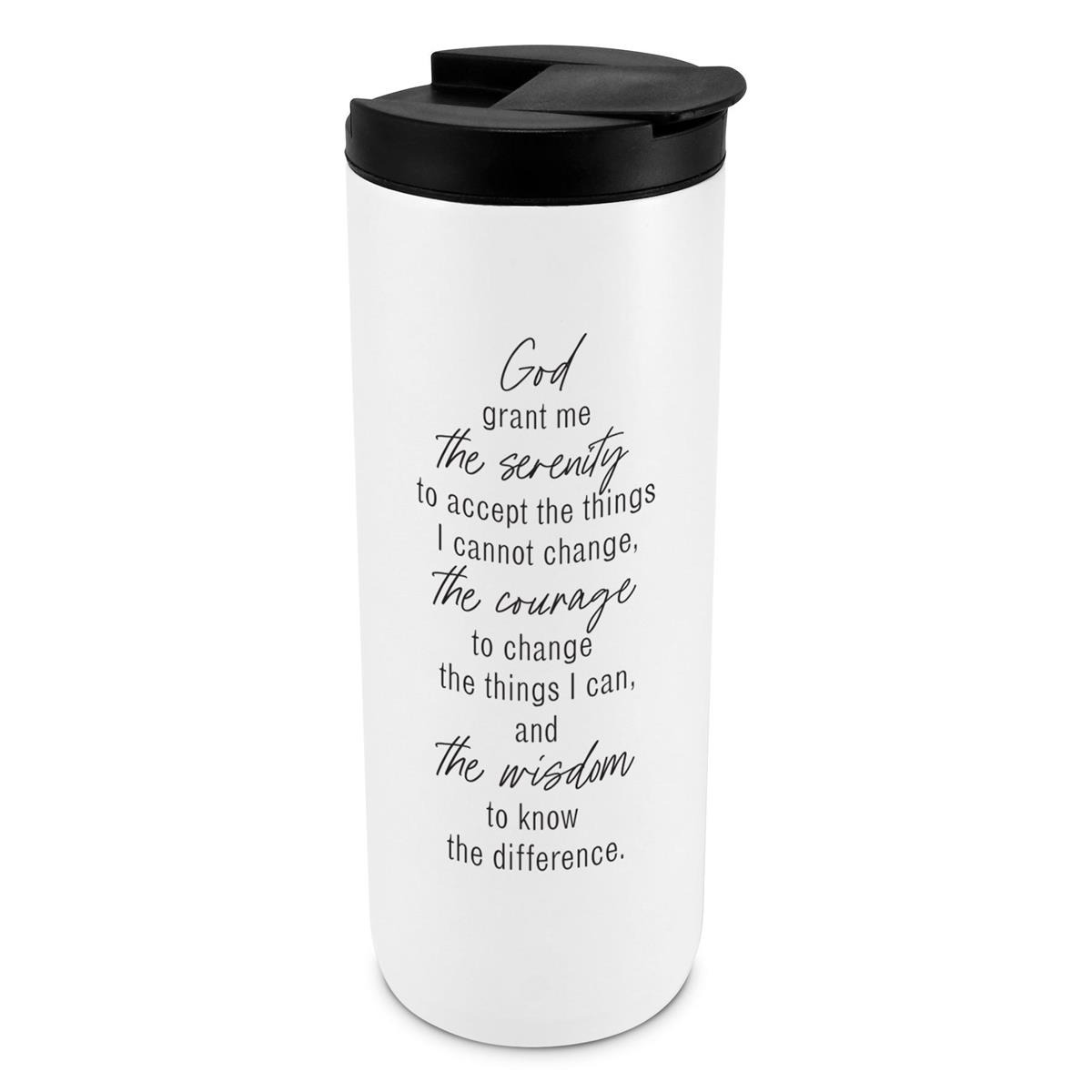 Tumbler White Serenity Prayer 20Oz