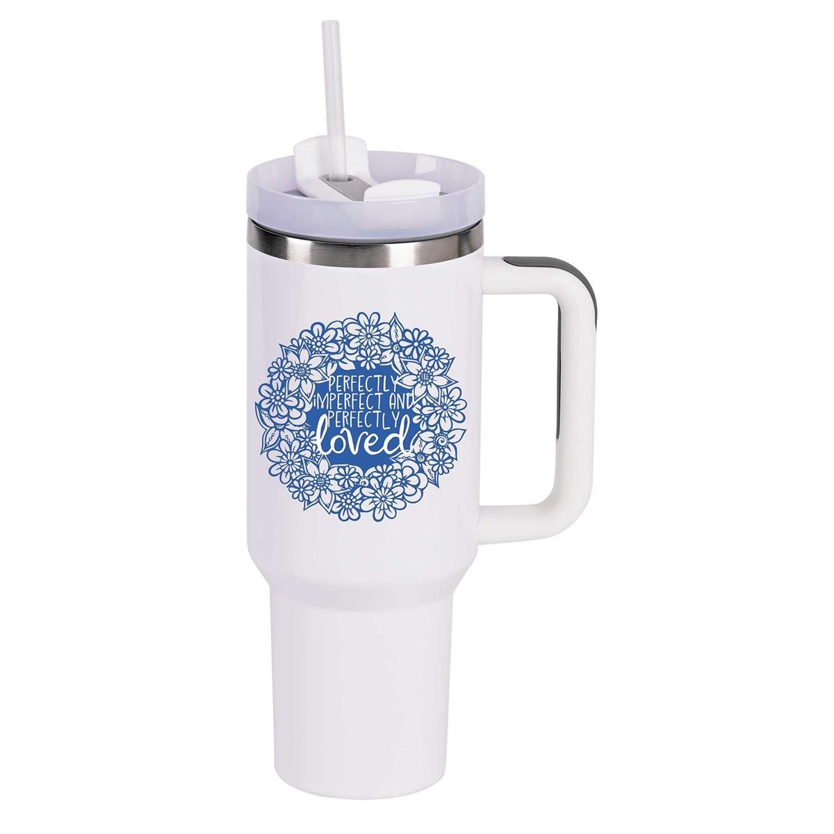 Tumbler Floral Perfectly Imperfect 40 Oz