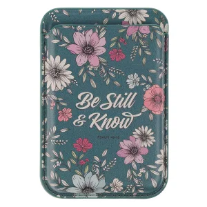 Phone Wallet Magnetic Teal Be Still & Know Ps. 46:10