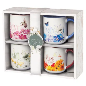Mug Set 4 pc Love, Hope, Pray, Be Still