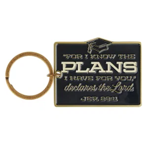 Keychain in Tin For I Know The Plans Jer. 29:11