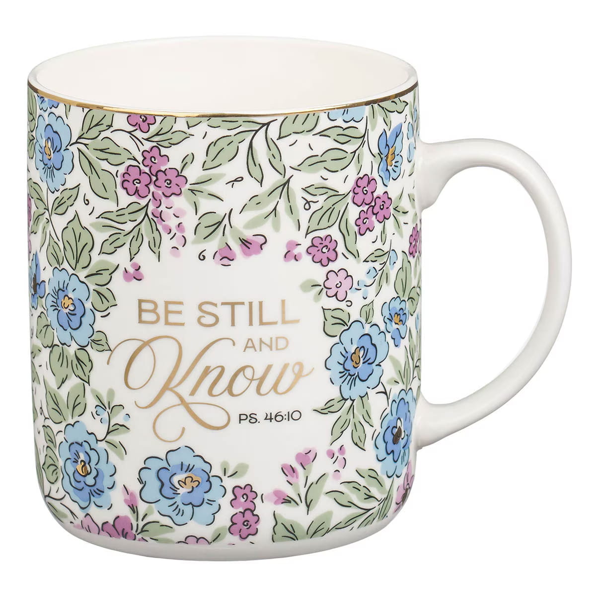Mug Purple Foral Be Still And Know Ps. 46:10