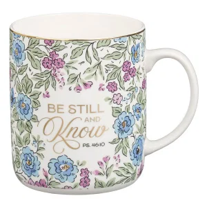 Mug Purple Foral Be Still And Know Ps. 46:10