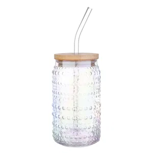 Glass Hobnail Tumbler Clear Lustre