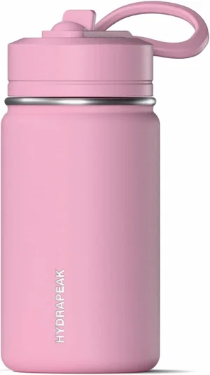 Kids Insulated Water Bottle 14 oz Straw Lid - Pink