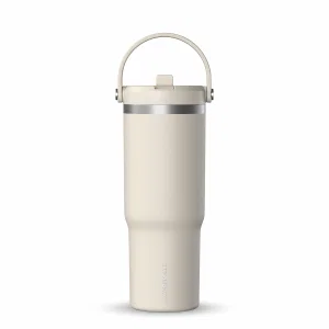 Stainless Steel Tumbler 32 oz Straw Lid Handle - Stone
