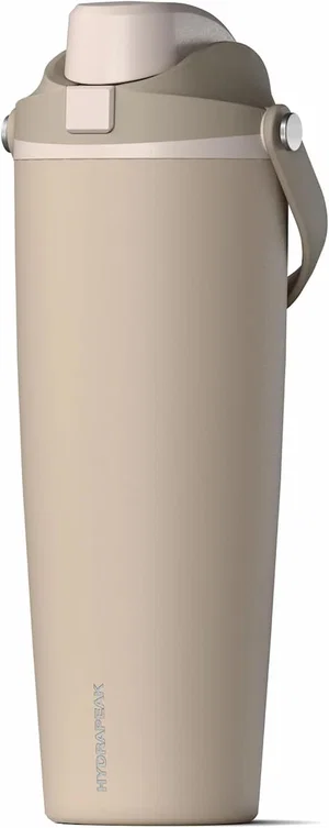 Insulated Water Bottle 32 oz Locking Straw Lid - Latte