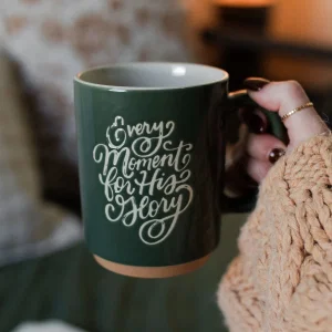Every Moment for His Glory Leaf Green Mug