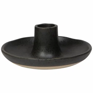 Lumina-Black Candle Holder