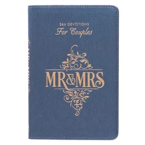 Mr. & Mrs. 366 Devotions for Couples Blue Faux Leather