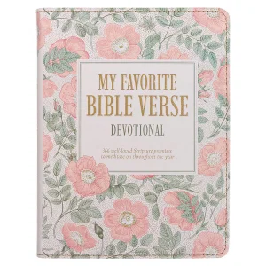 Devotional My Favourite Bible Verse Faux Leather Pink