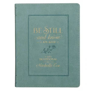 Devotional Be Still and Know Faux Leather Teal
