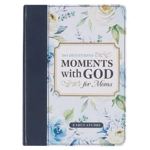 Devotional Moments with God for Moms Faux leather