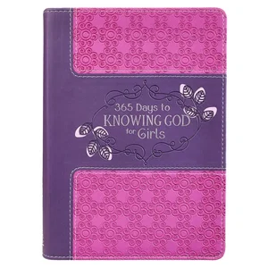 Kid Book 365 Days to Knowing God for Girls Faux Leather
