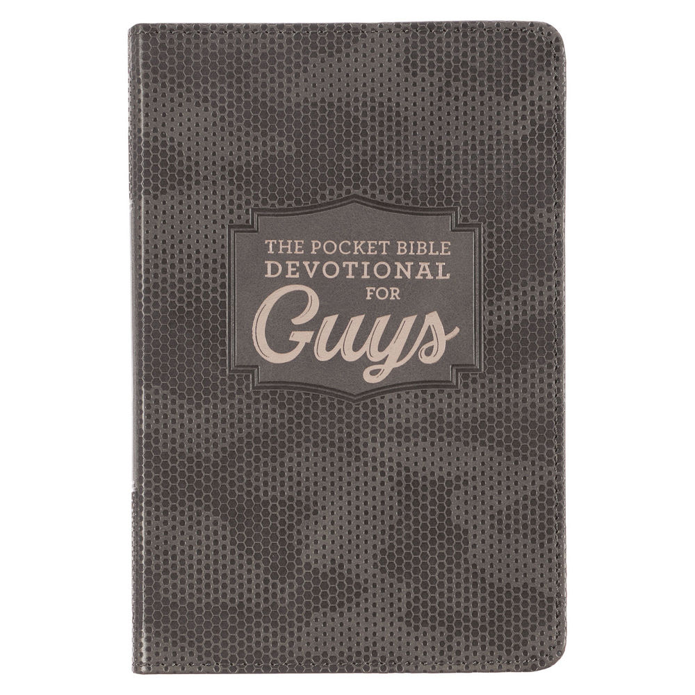 Pocket Bible Devotional for Guys Faux Leather