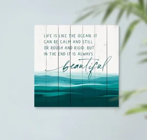 Life is Like an Ocean Pallet Art