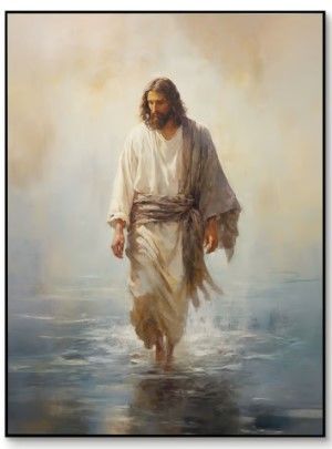 Image of Jesus Walking on Water Printed Wall Art