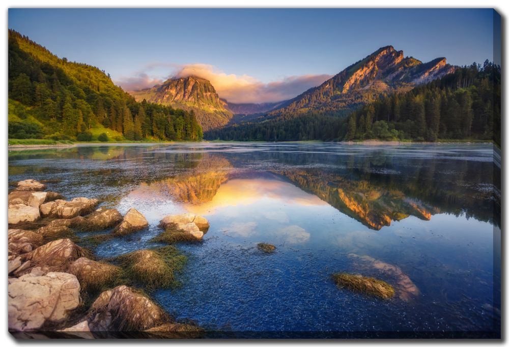 Image of Lake Obersee Wall Canvas 30 x 45