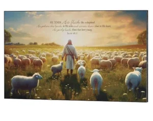 Wall Plaque Jesus & His Sheep