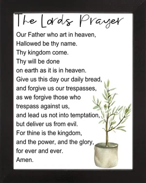 Farmhouse Black The Lords Prayer 8x10