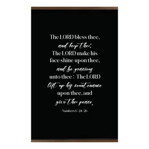 Canvas Hanging Wall Art - The Lord Bless Thee 18"x12"