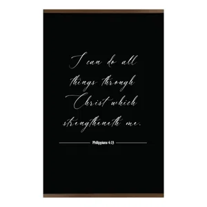 Canvas Hanging Wall Art - Phillipians 4:13 - 18"x12"