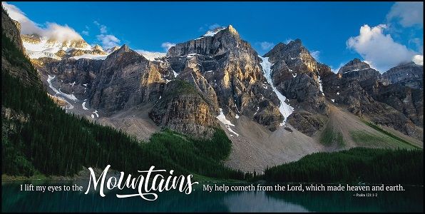 Plaque - Mountains 36"x18""
