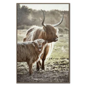 Highland Titans - Framed Canvas Art - 30"x45"