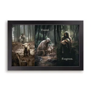 Framed Wall Art - Lost Found Forgiven - 16"x25"